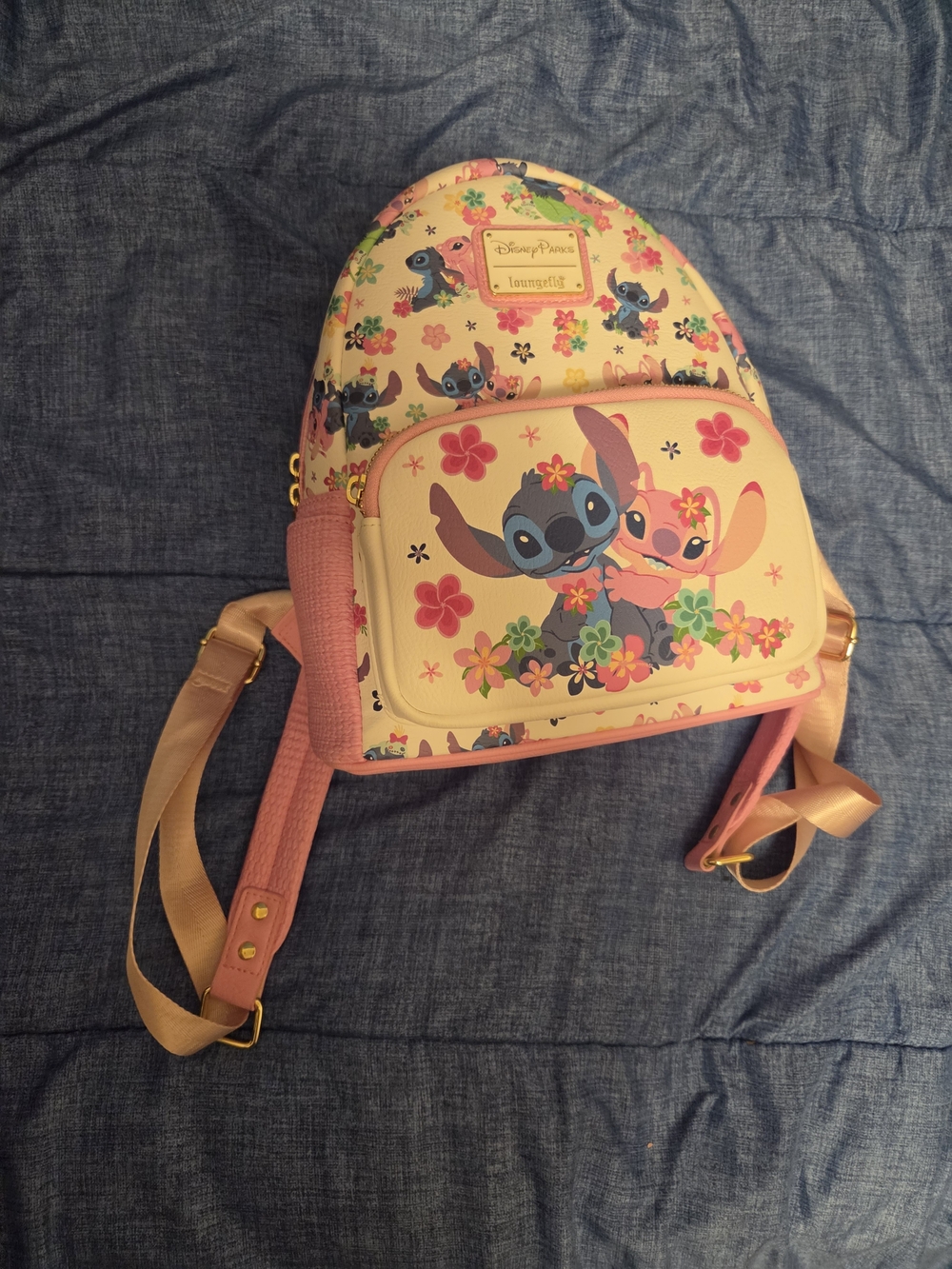 NWT Disney Parks 2026 Stitch And Angel Backpack Bag Loungefly.
